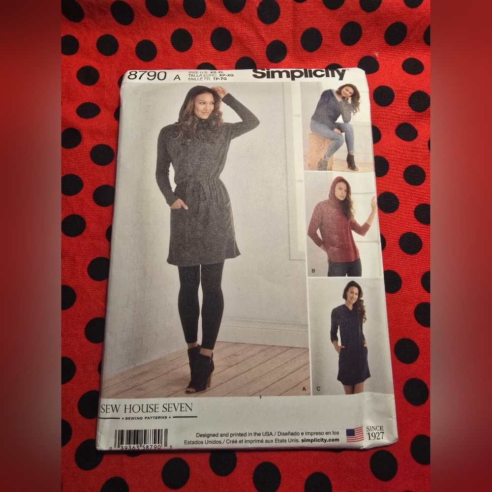 New Uncut Simplicity Dress & Tunic Sewing Pattern XS-XL